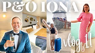 NORWEGIAN FJORDS PampO IONA CRUISE EMBARKATION amp SEA DAY Balcony Cabin Tour  Vlog 1  AD [upl. by Tiat]