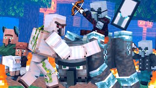 Villager vs Pillager Life FULL ANIMATION  Minecraft Animation [upl. by Nalyad]