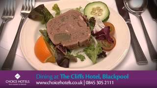 Dining at The Cliffs Hotel Blackpool [upl. by Ahtibbat]