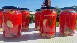 Papryka konserwowa sprawdzony przepis pycha🌶 Canned peppers proven yummy recipe [upl. by Anabal]