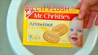 Will it Flush  Cookies  Mr Christie Arrowroot Biscuits Short Version [upl. by Hsiri]