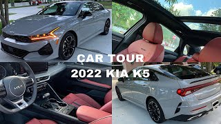 NEW CAR TOUR  2022 KIA K5 GTLINE WOLF GREY WITH RED INTERIOR  KiaK5 Kathy Odisse [upl. by Alolomo793]