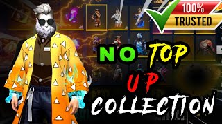 free fire no top up collection🎀  ff best collation video 😂 [upl. by Umeko]