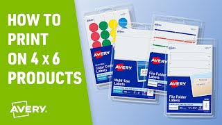 How to Print Labels on a 4quot x 6quot Sheet with Avery Products [upl. by Norod95]