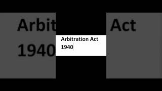 Arbitration Act 1940 In urdu [upl. by Oniliuqnart528]