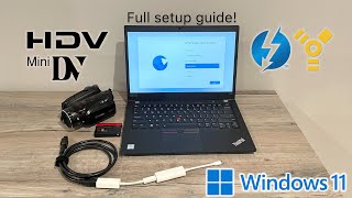 How to capture DV amp HDV video tapes on a Windows 11 PC using FireWire to Thunderbolt 3USBC [upl. by Etnoved]