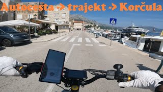 Korčula  od trajekta do plaže električnim romobilom Egoni S66 [upl. by Meares827]