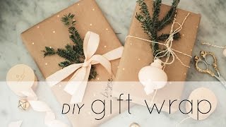 DIY Gift Wrap Tutorial amp Ideas How to Make Wrapping Paper from a Whole Foods Bag  Chic Éthique [upl. by Ellard]