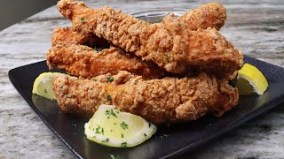 Crispy Fried Salmon Tenders Recipe  How to cook salmon  Salmon recipe [upl. by Lenssen]