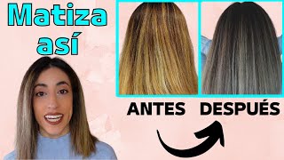 MATIZA tu cabello con CHAMPÚ y MASCARILLA Elimina el reflejo AMARILLO Y NARANJA ✅ [upl. by Bonnie]