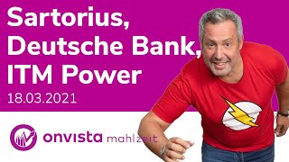 Deutsche Bank Sartorius ITM Power und VW macht SAP den Titel als wertvollster DaxKonzern streitig [upl. by Angelle612]