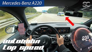 MercedesBenz A220 2019  Autobahn Top Speed  Acceleration  Test Drive POV [upl. by Janeczka739]