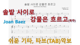 오픈 솔밭 사이로 강물은 흐르고  Joan Baez 기초 [upl. by Ihcalam915]