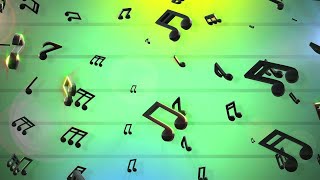 Music Notes Background loop  Green Screen Motion Graphics Animated Background Copyright Free [upl. by Akenit]