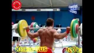 Dmitry Klokov Russia 105k 242lb 110kg Snatch Grip Shoulder Press [upl. by Jeane]