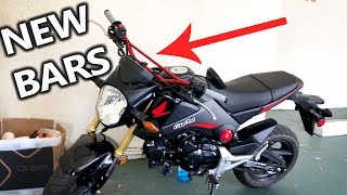 How to install aftermarket Handlebars on a Honda Grom [upl. by Abibah970]