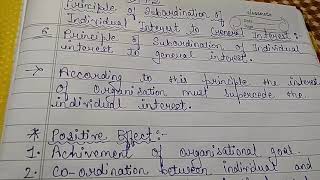 Principle of Subordination of lndividual interest to General interest Fayol Principle class12 [upl. by Jessamine502]