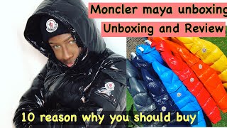 MONCLER MAYA JACKET UNBOXING amp REVIEW 2019 [upl. by Mahseh]