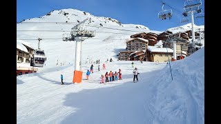 Val Thorens 2018  Drone Footage  Ski Slopes Ski Cross Trolles Combe de Thorens and Plein Sud [upl. by Ahsemrak707]