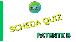 PATENTE B 2024  SIMULAZIONE SCHEDA QUIZ patentistellari [upl. by Elery684]