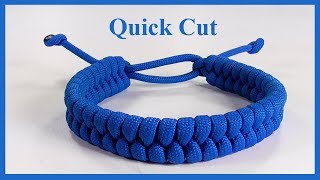 Looks Good Feels Good Easy 1 Strand Fishtail Adjustable Paracord Bracelet Rastaclat Style [upl. by Sancho]