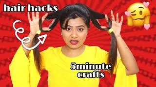 Testing out viral HAIR HACKS by 5 MINUTE CRAFTS  Mamaearth Tea Tree range for Hair  RIA [upl. by Aerua242]