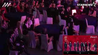 ITZY and NMIXX reaction to Seventeen AAA Asia Artist Award 2022 stage  Shadow and HOT [upl. by Neelav]