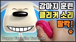 강아지가 반응하는 클리커 소리 딸깍 딸깍 Clicker Sound 강아지 훈련  Puppies Favorite YouTube [upl. by Kral299]