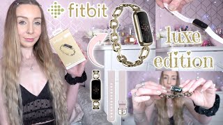 Fitbit Luxe Unboxing 🤎 Gorjana Bracelet Edition ✨ 1 Month Review [upl. by Boycey665]