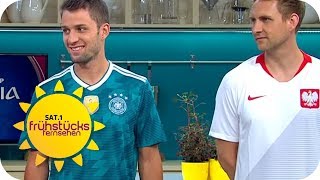 FußballWM Welches Trikot gewinnt den Titel  SAT1 Frühstücksfernsehen  TV [upl. by Haret]