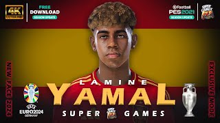 Lamine Yamal  New Face EURO 2024  Sider ◆ CPK  PES 2021  Football Life 2024  All Patches [upl. by Swithbert32]