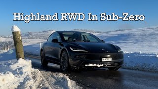 Tesla Model 3 Highland RWD in subzero temperatures [upl. by Aicxela]