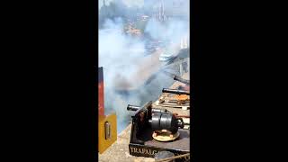 Full broadside 💥 Live cannon fire at Exeter Heritage Harbour Festival [upl. by Bussy]