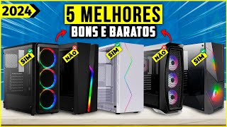 OS 5 MELHORES GABINETE GAMER EM 2024  Tem Gabinete Barato com Fans e Outros [upl. by Noam]