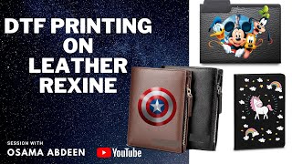 DTF Printing on Leather  Rexine printing  Bag printing  Diary printing customized diary [upl. by Mas]