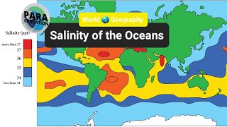 salinity of the oceans world 🌎 Geography [upl. by Slade726]