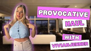 4K Provocative Try On Haul  Get Ready With Vivian 2024 [upl. by Wengert]