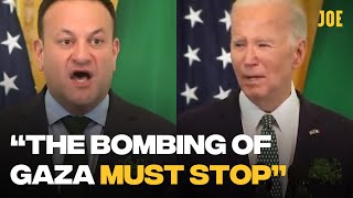 Leo Varadkar calls on Joe Biden to demand immediate ceasefire in Gaza [upl. by Juster]