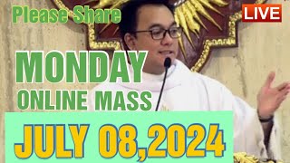 QUIAPO CHURCH LIVE MASS TODAY REV FR DOUGLAS BADONG JULY 82024 [upl. by Silvan]