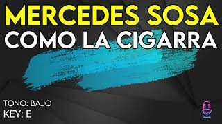 Mercedes Sosa  Como La Cigarra  Karaoke Instrumental  Bajo [upl. by Kcirdes]