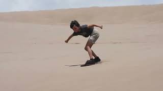 Sandboarding  Great Sand Dunes National Park [upl. by Kerns]