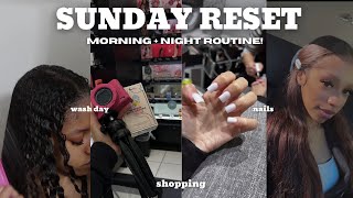 FALL SUNDAY RESET🍂ME DAY shopping wash day Nails  morning  night routine   YONIKKAA [upl. by Parsifal]