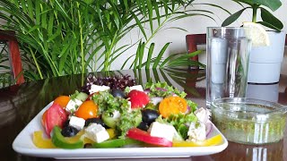 How To Make Greek Salad  Comment Réaliser Une Salade Grecque  Easy Greek Salad Recipe [upl. by Kaenel792]