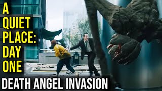 A QUIET PLACE DAY ONE The Death Angel Invasion  Entire Series EXPLAINED [upl. by Annenn]