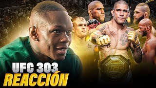 Israel Adesanya reacciona al KO por patada a la cabeza de Alex Pereira en UFC 303 [upl. by Ettedualc708]