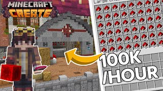 I Built the PERFECT Redstone Factory in Minecraft Create Mod [upl. by Irelav166]