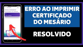 ERRO IMPRIMIR CERTIFICADO DE MESÁRIO 2024 RESOLVIDO [upl. by Einnaj]