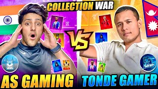 As Gaming Vs Tonde Gamer 😍 First Time Ever Richest Collection Versus  Garena Free Fire [upl. by Nyar]