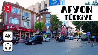 AFYON  Türkiye 🇹🇷 4K Walking Tour  City Center Yeşilyol Merkez [upl. by Lovering707]