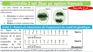 Contrôle continue 2 svt 2 bac pc option français شرح بالداريجة [upl. by Illac]